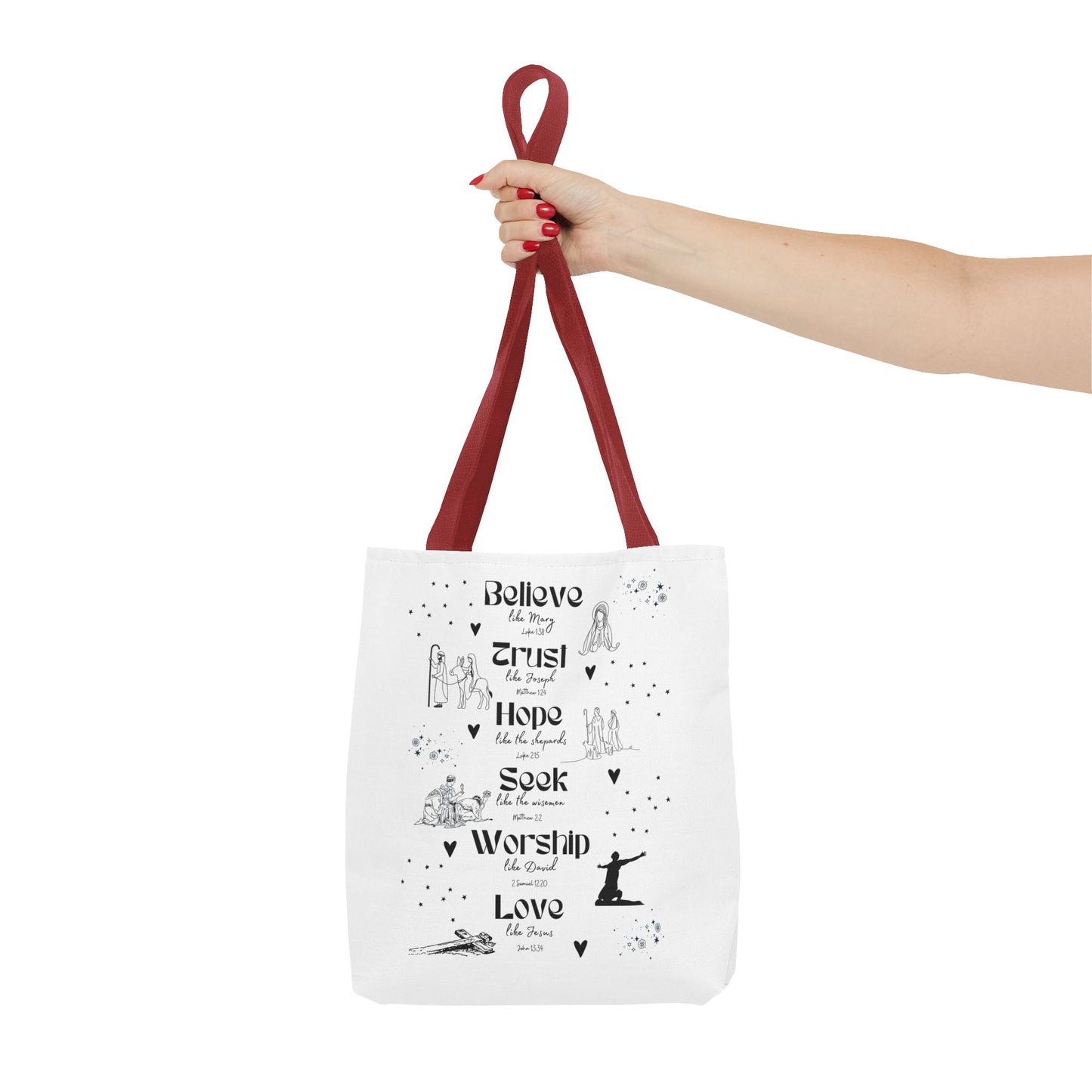 Believe like Mary Tote Bag