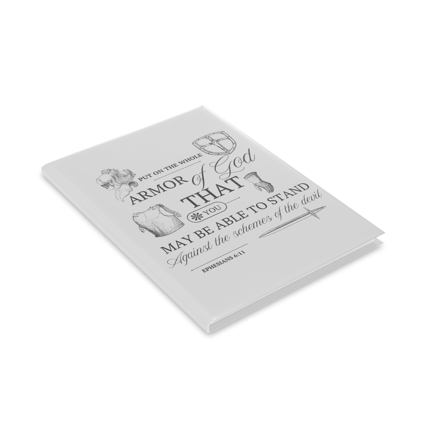 Grey Armor of God Hardcover Notebook