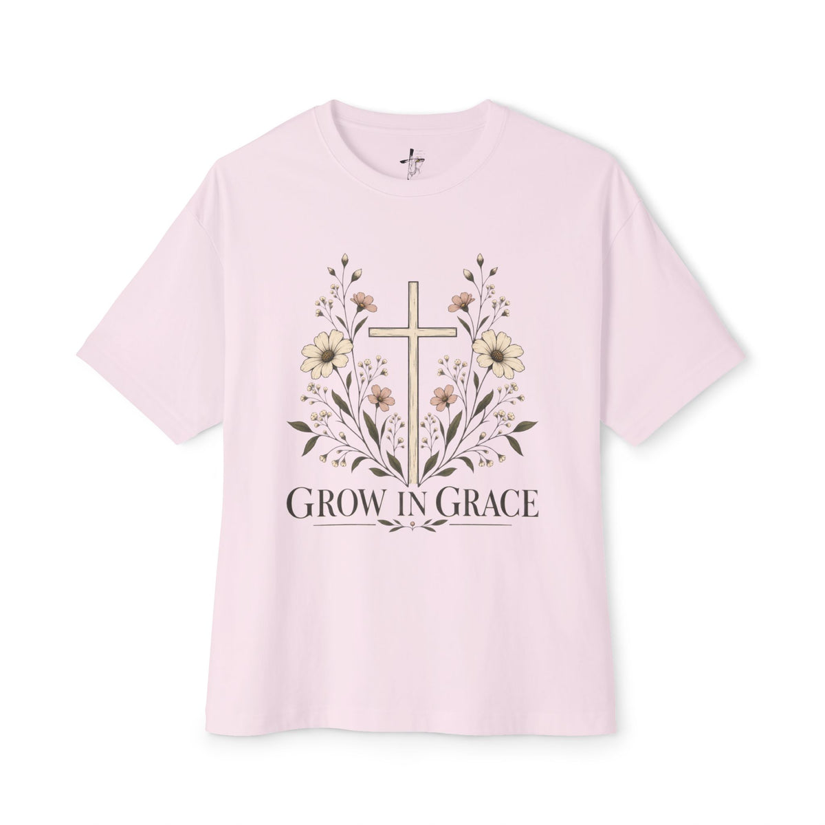 Grow in Grace Floral Cross Tee