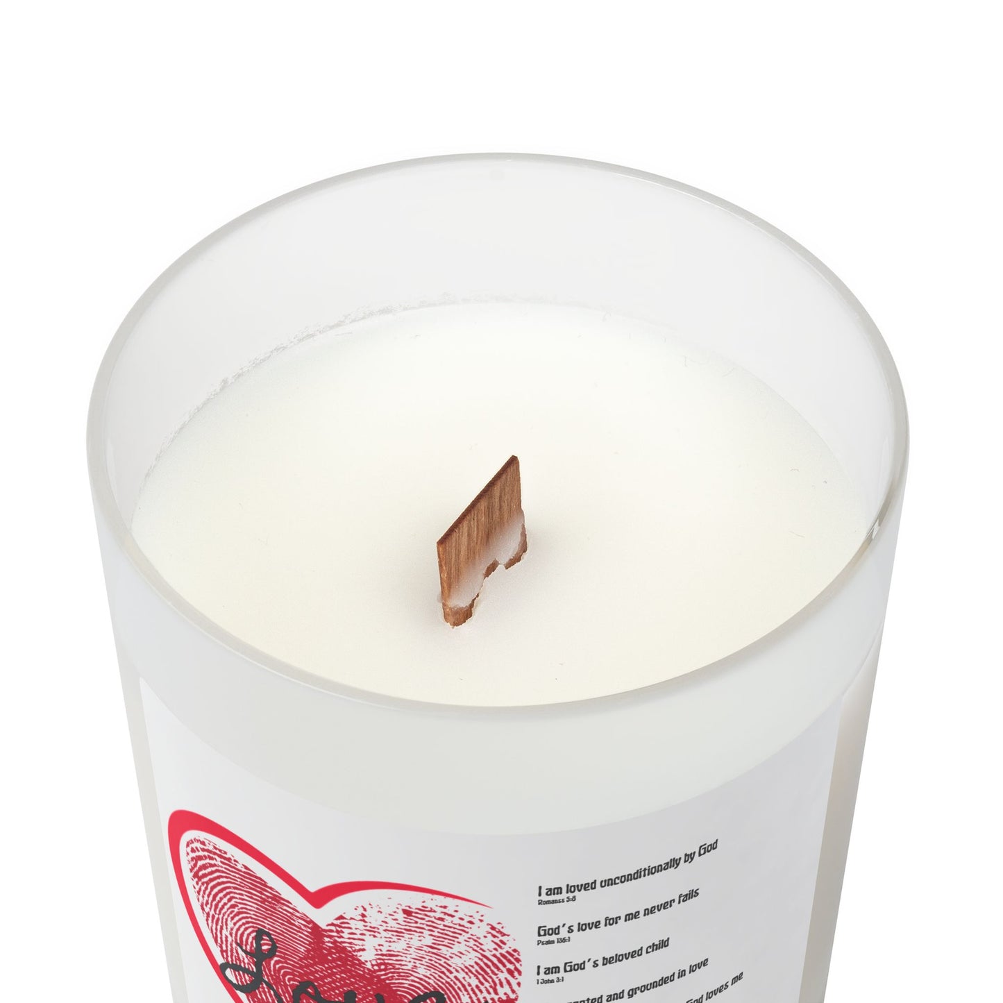 Love Affirmations Frosted Glass Candle, 11oz