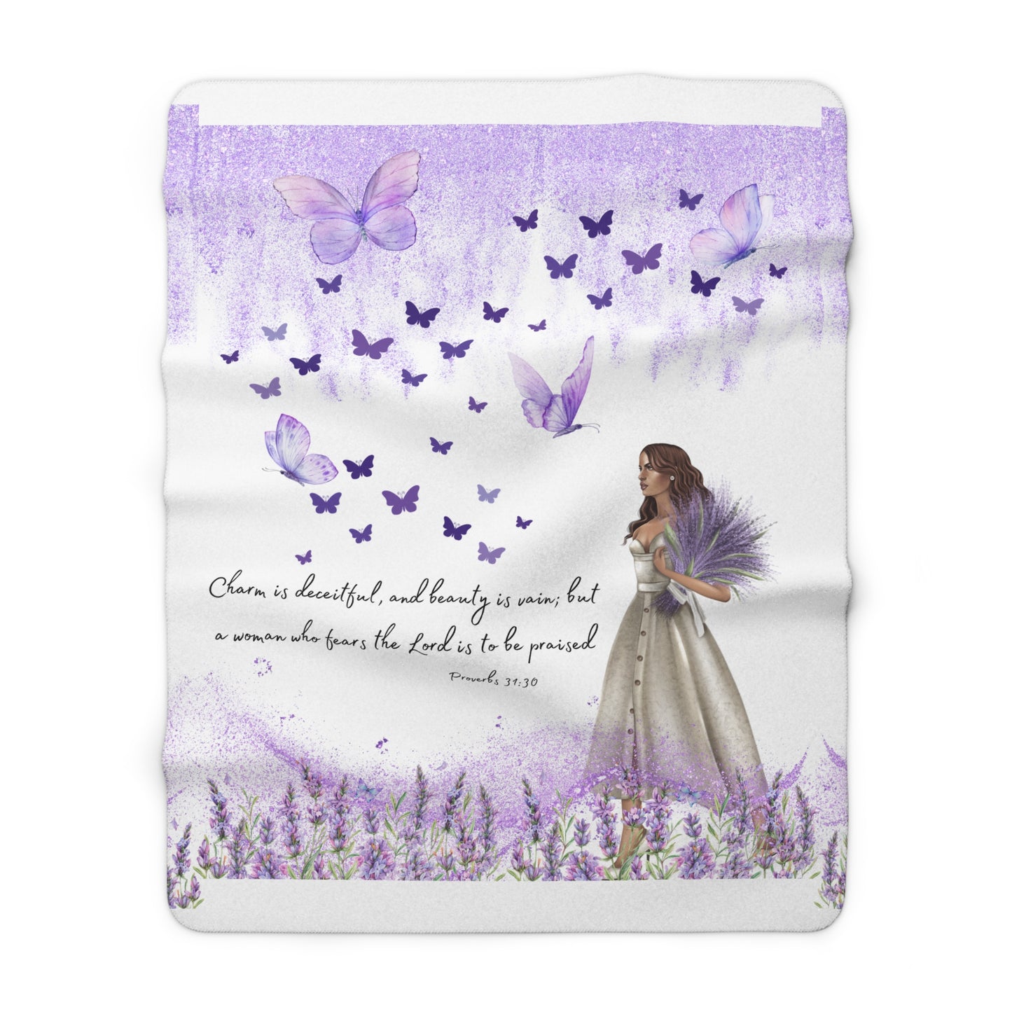 Proverbs 31 Sherpa Fleece Blanket