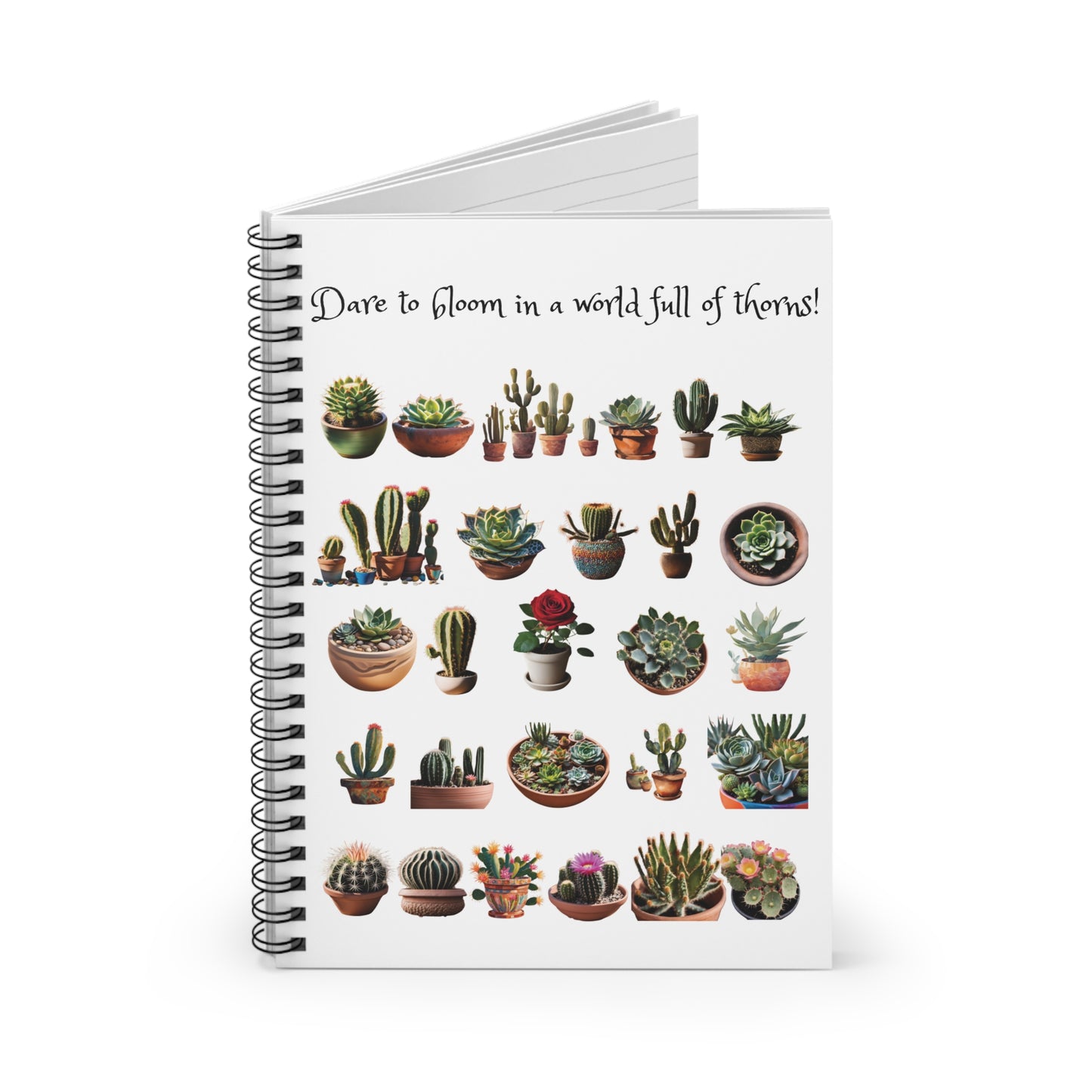 Dare to Bloom Ruled Spiral Notebook