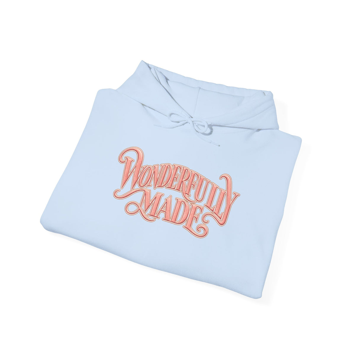 Wonderfully Made Hoodie — Floral Pearl Backprint Hooded Sweatshirt