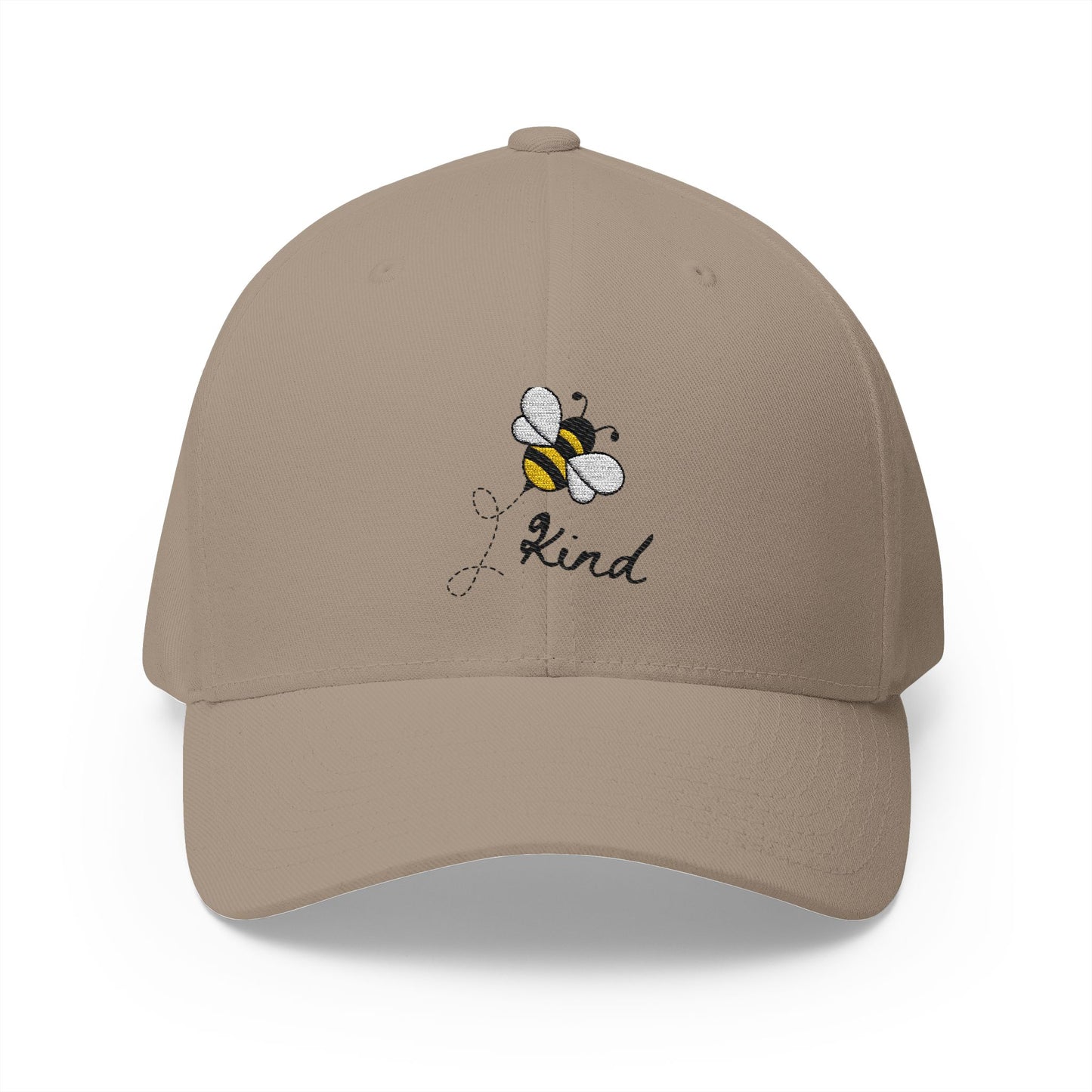 Kindness Bee Embroidered Fitted Cap - Stay Positive & Stylish
