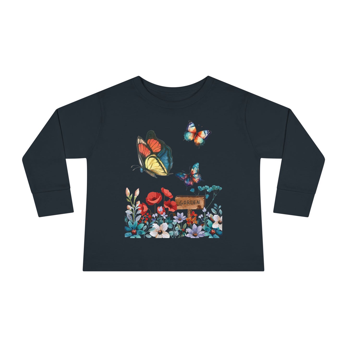 Butterfly garden Toddler Long Sleeve Tee