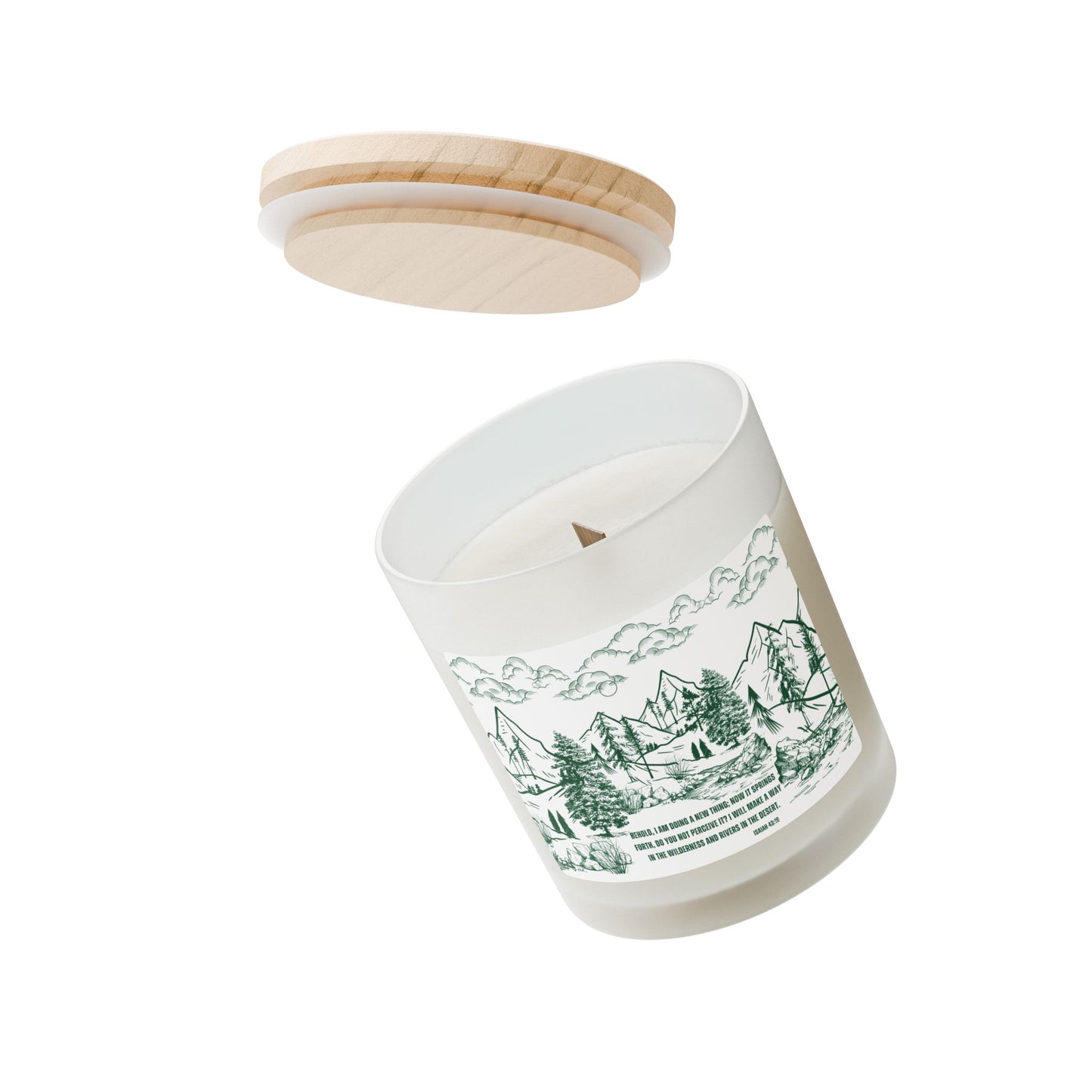 Isaiah 40:31 Frosted Glass Candle, 11oz