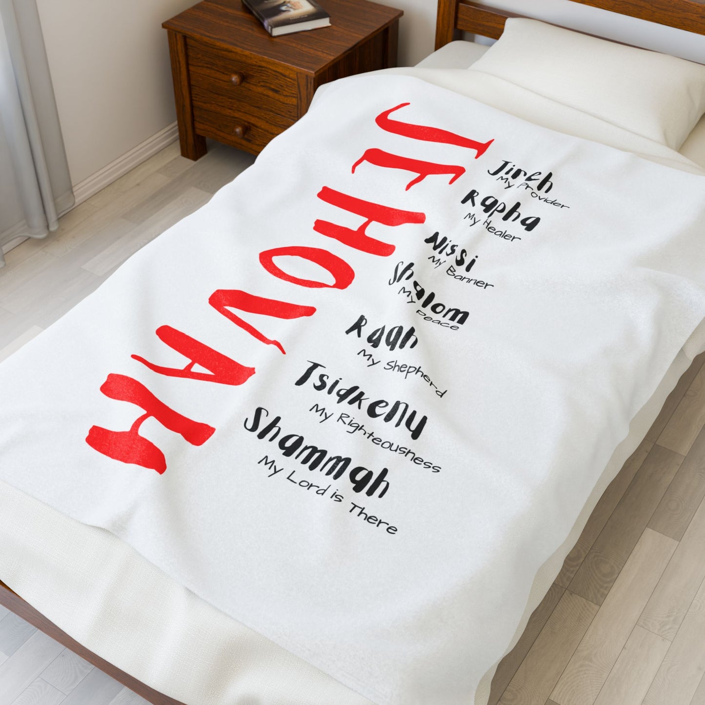 Jehovah Velveteen Plush Blanket