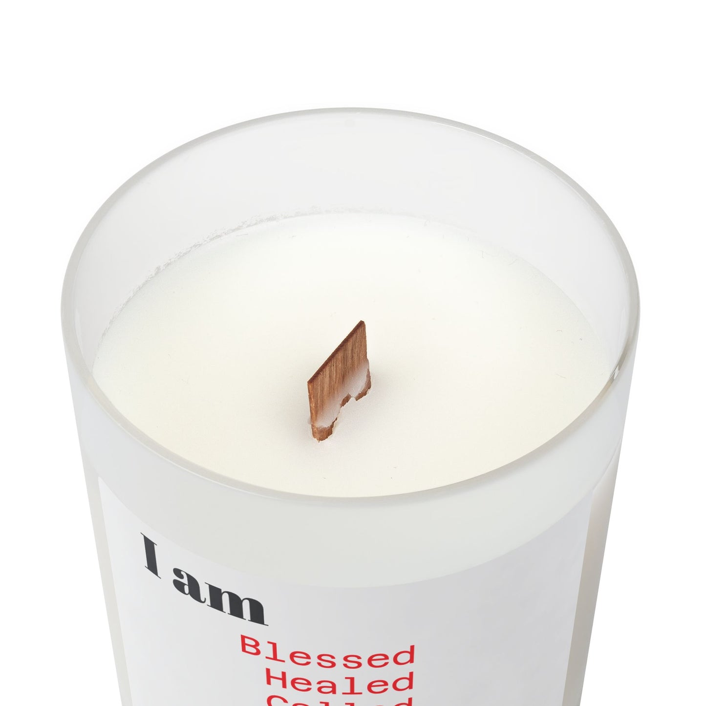 I Am Blessed Frosted Glass Candle, 11oz