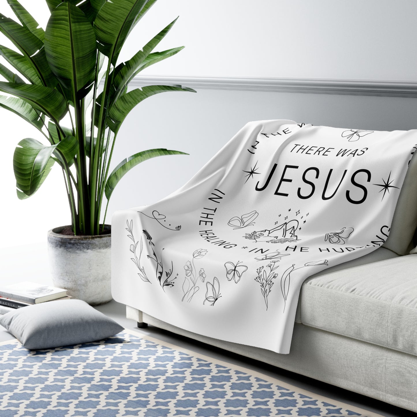 'There Was Jesus’ Sherpa Fleece Blanket