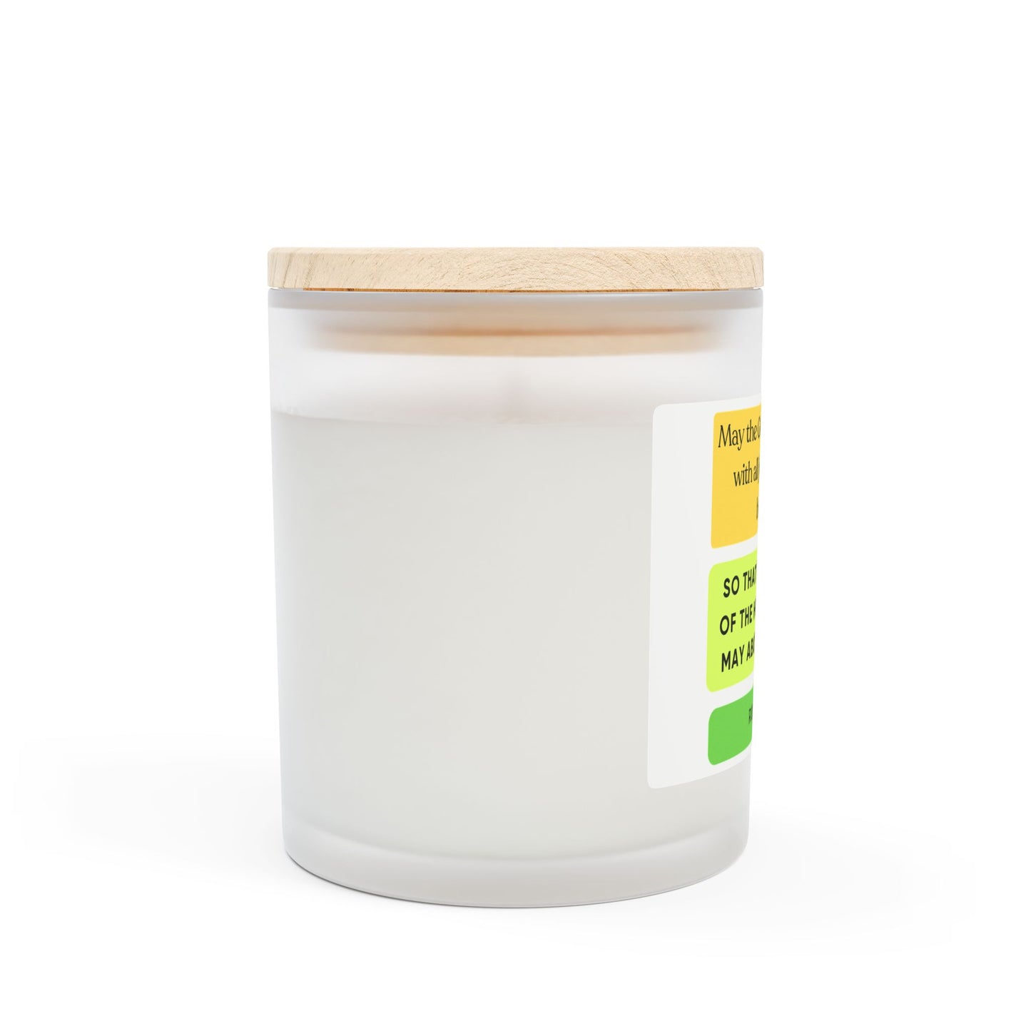 Romans 15:13 Frosted Glass Candle, 11oz