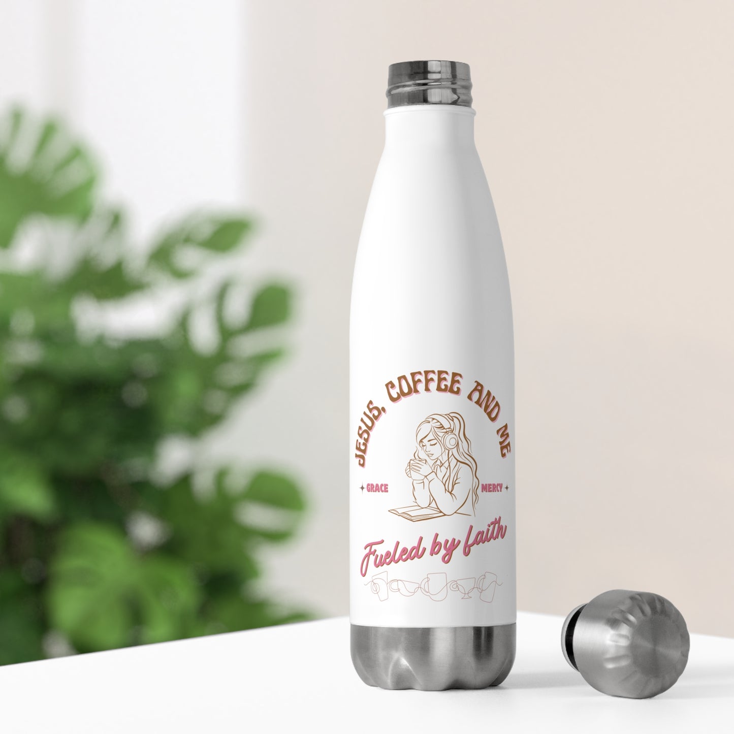 Jesus, Coffee and Me 20oz Insulated Water Bottle