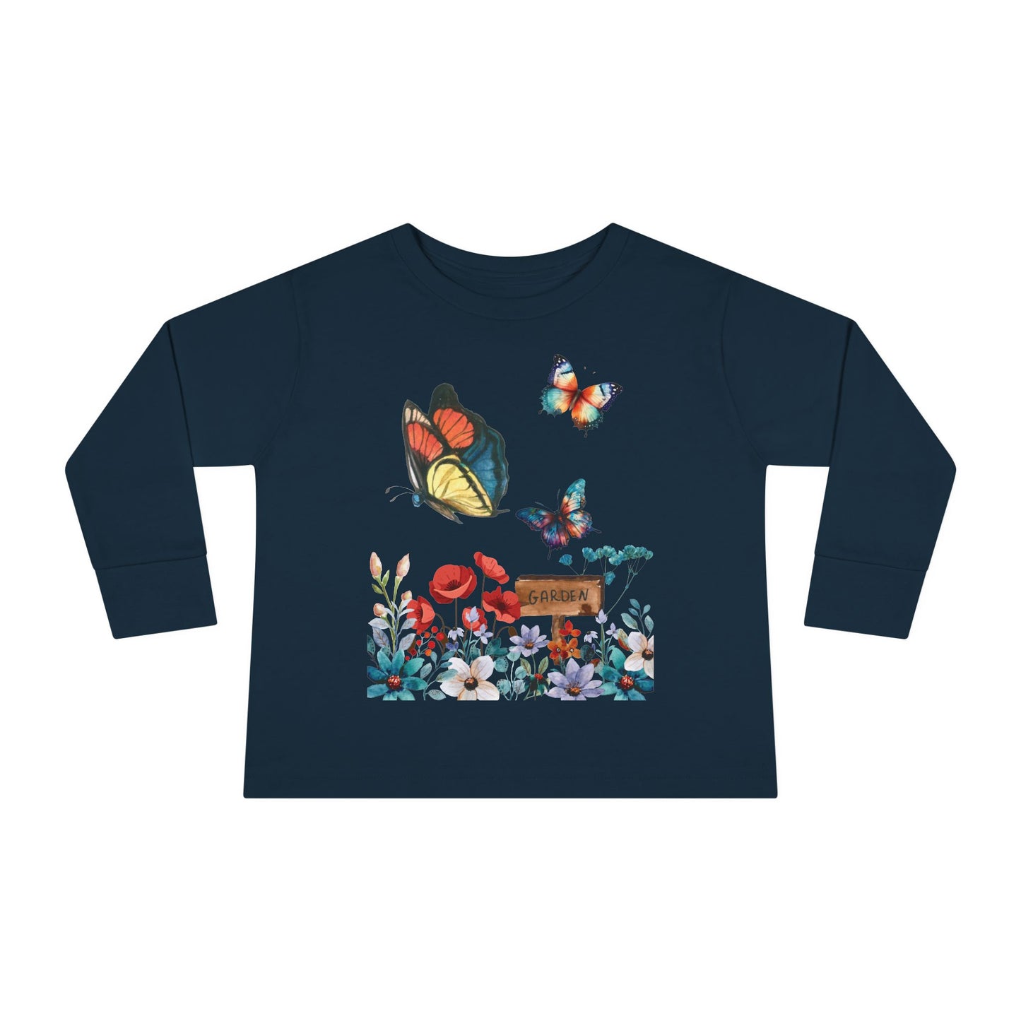 Butterfly garden Toddler Long Sleeve Tee