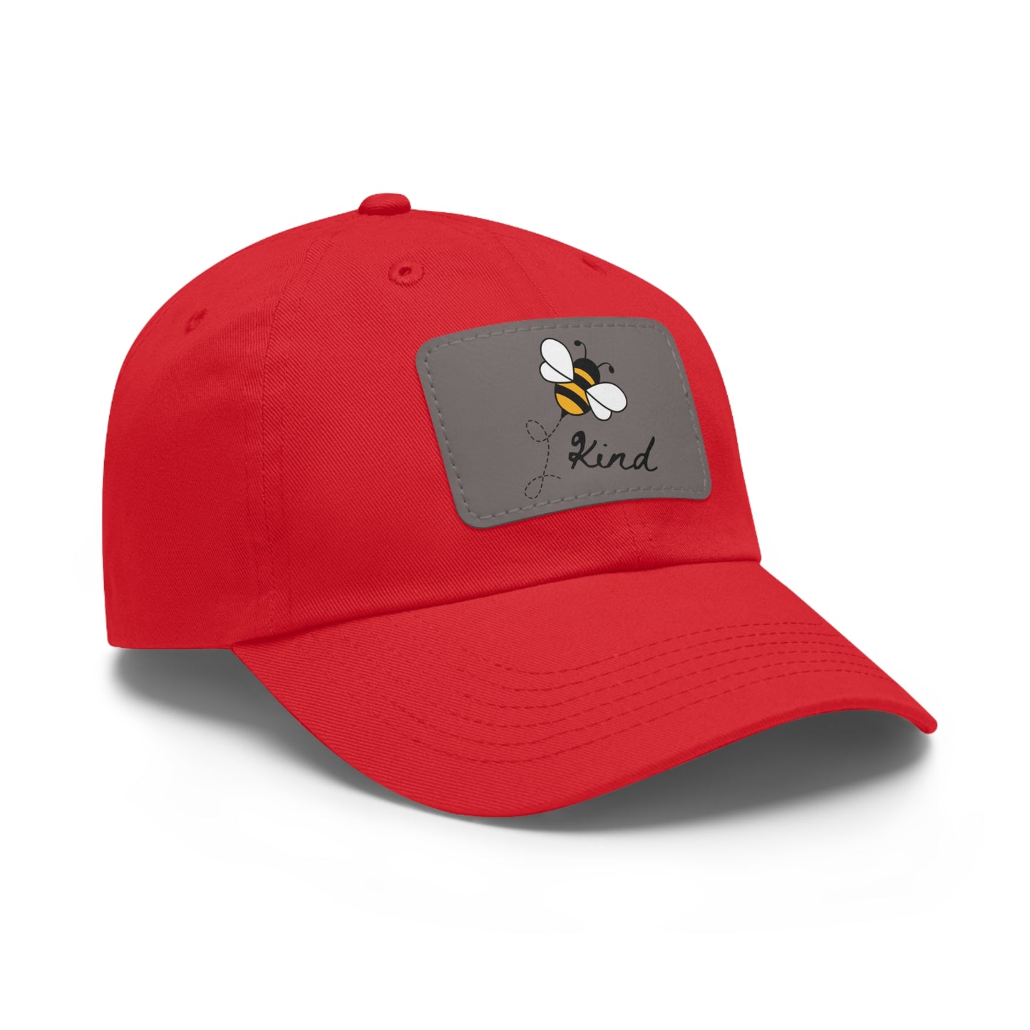 Bee Kind baseball cap with leather patch