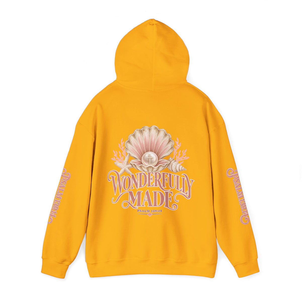Wonderfully Made Hoodie — Floral Pearl Backprint Hooded Sweatshirt