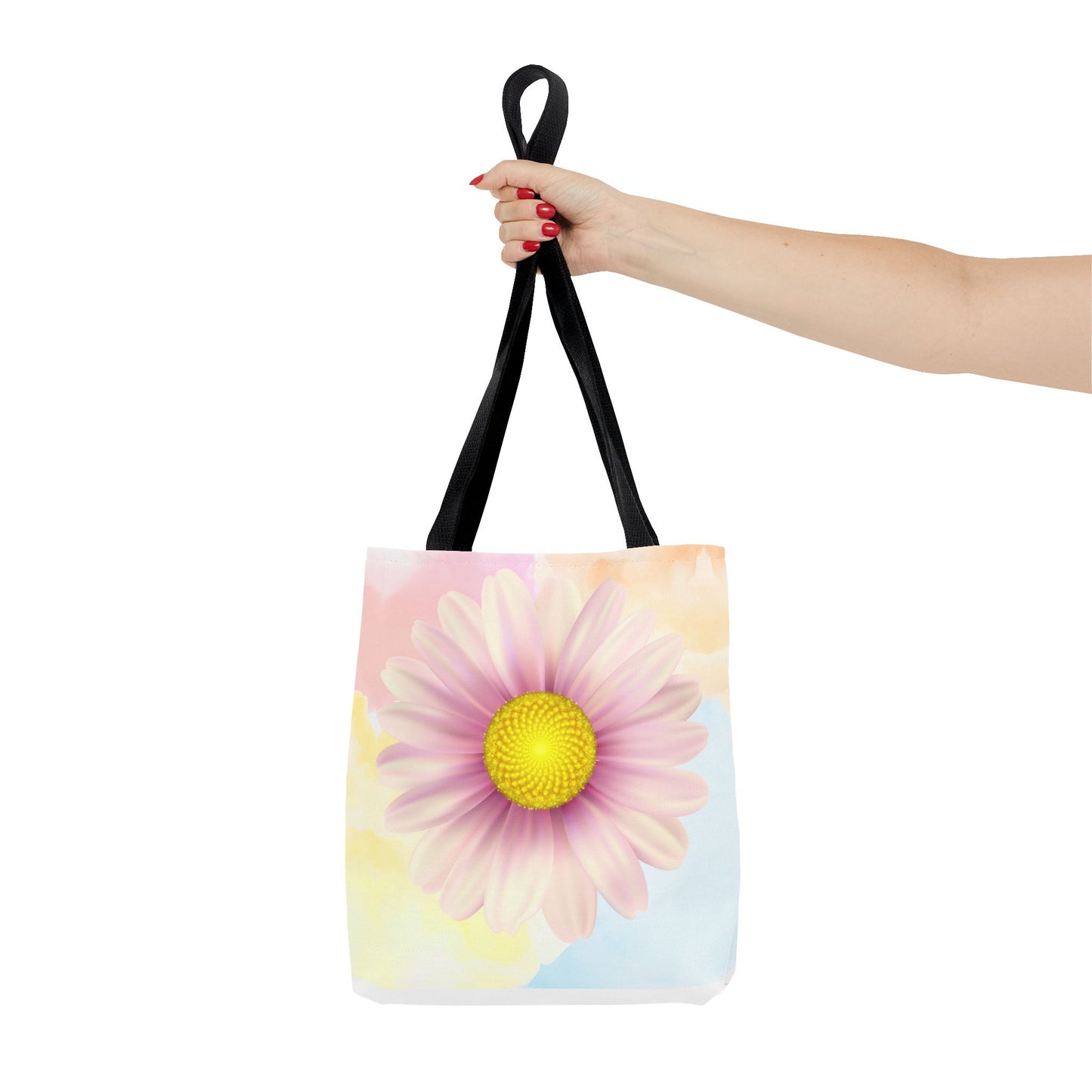 Lavender Watercolor Daisy Garden Tote Bag