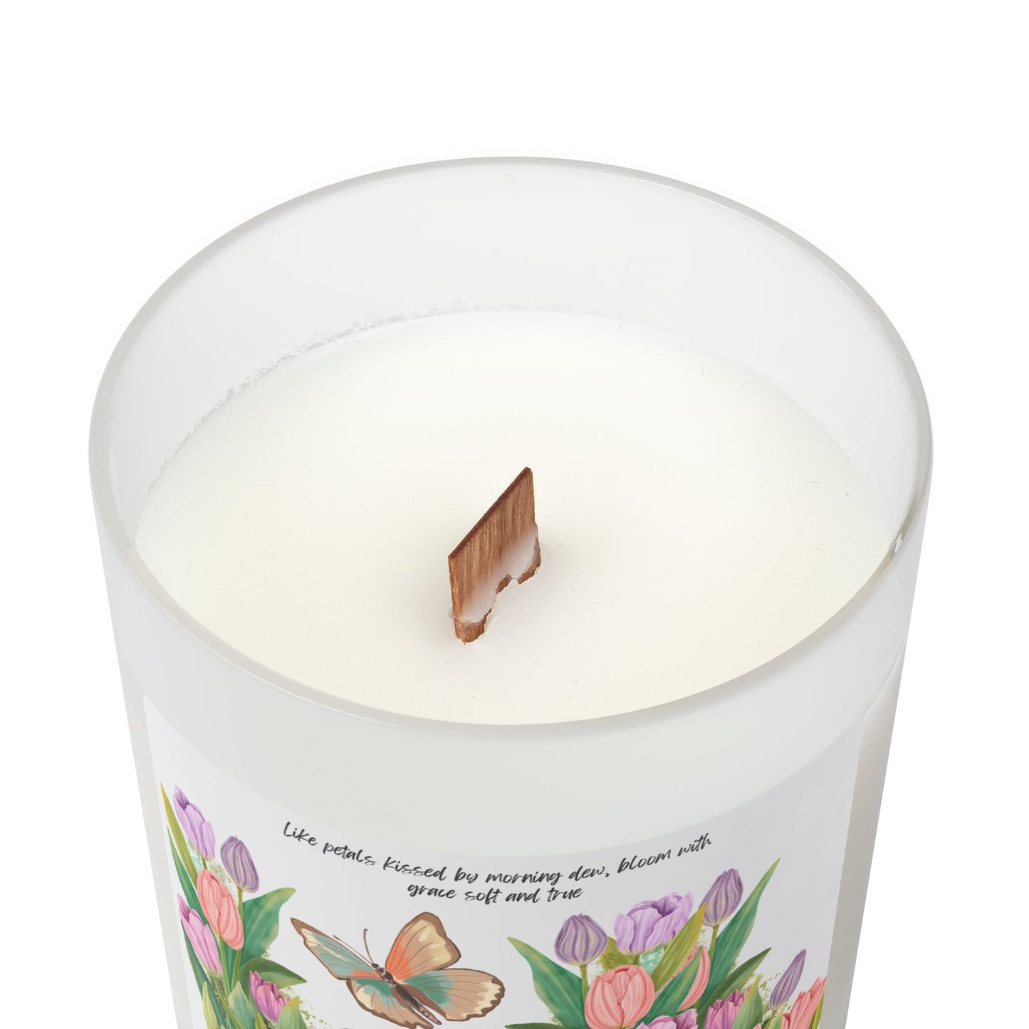 Kissed Petals Glass Candle, 11oz