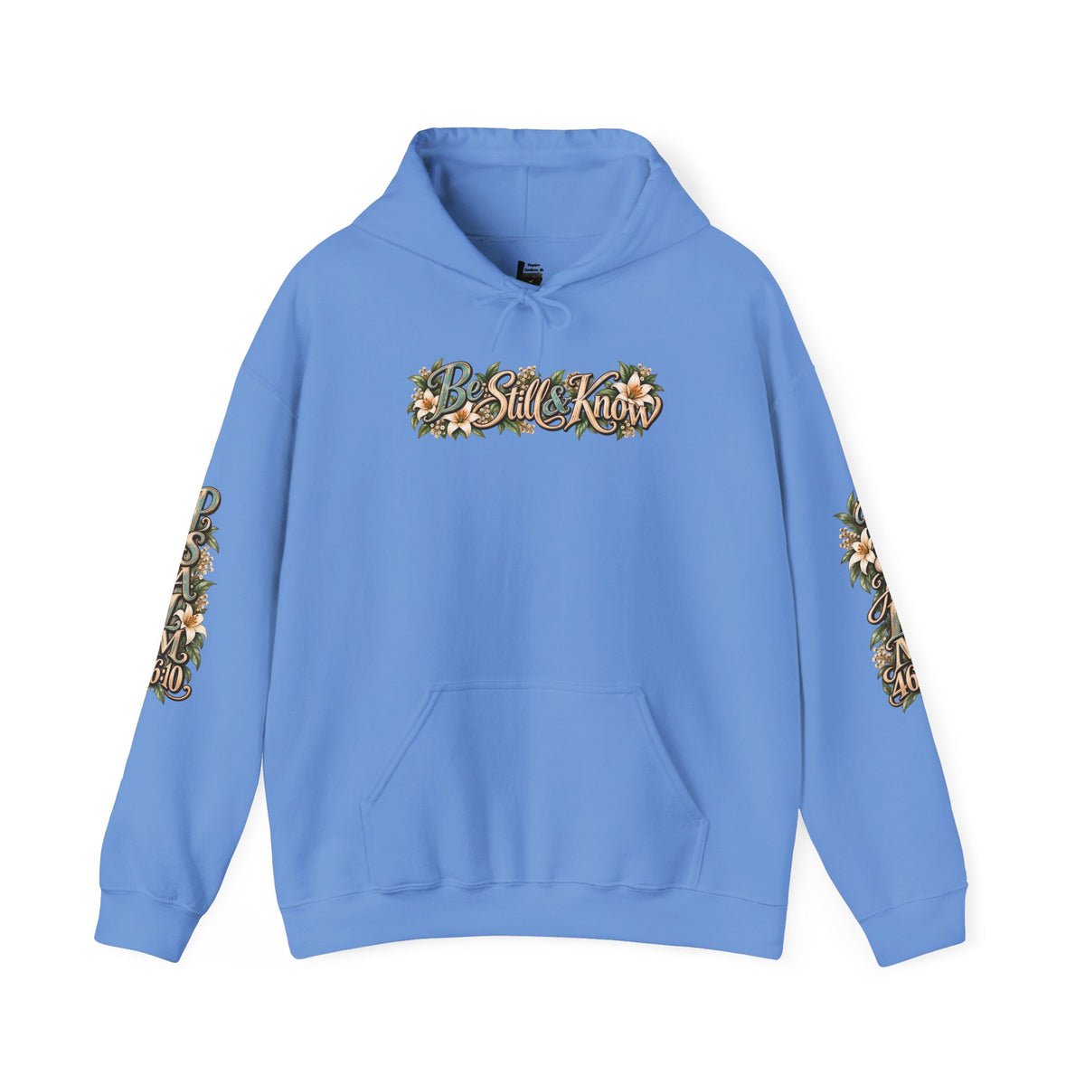 Be Still Hoodie — "Be Still, Know That I Am God" Christian Graphic Hooded Sweatshirt