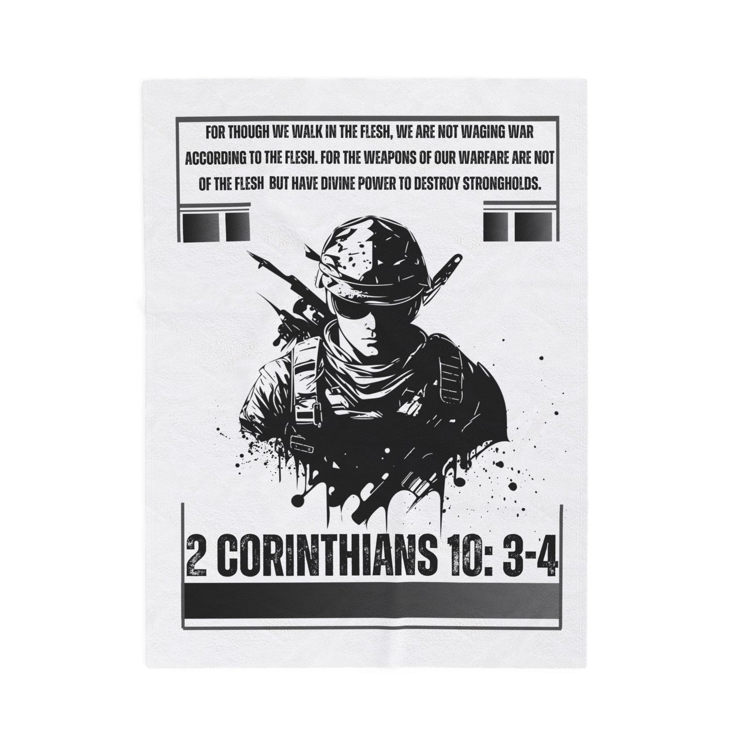 2 Corinthians 10:3-4 Velveteen Plush Blanket