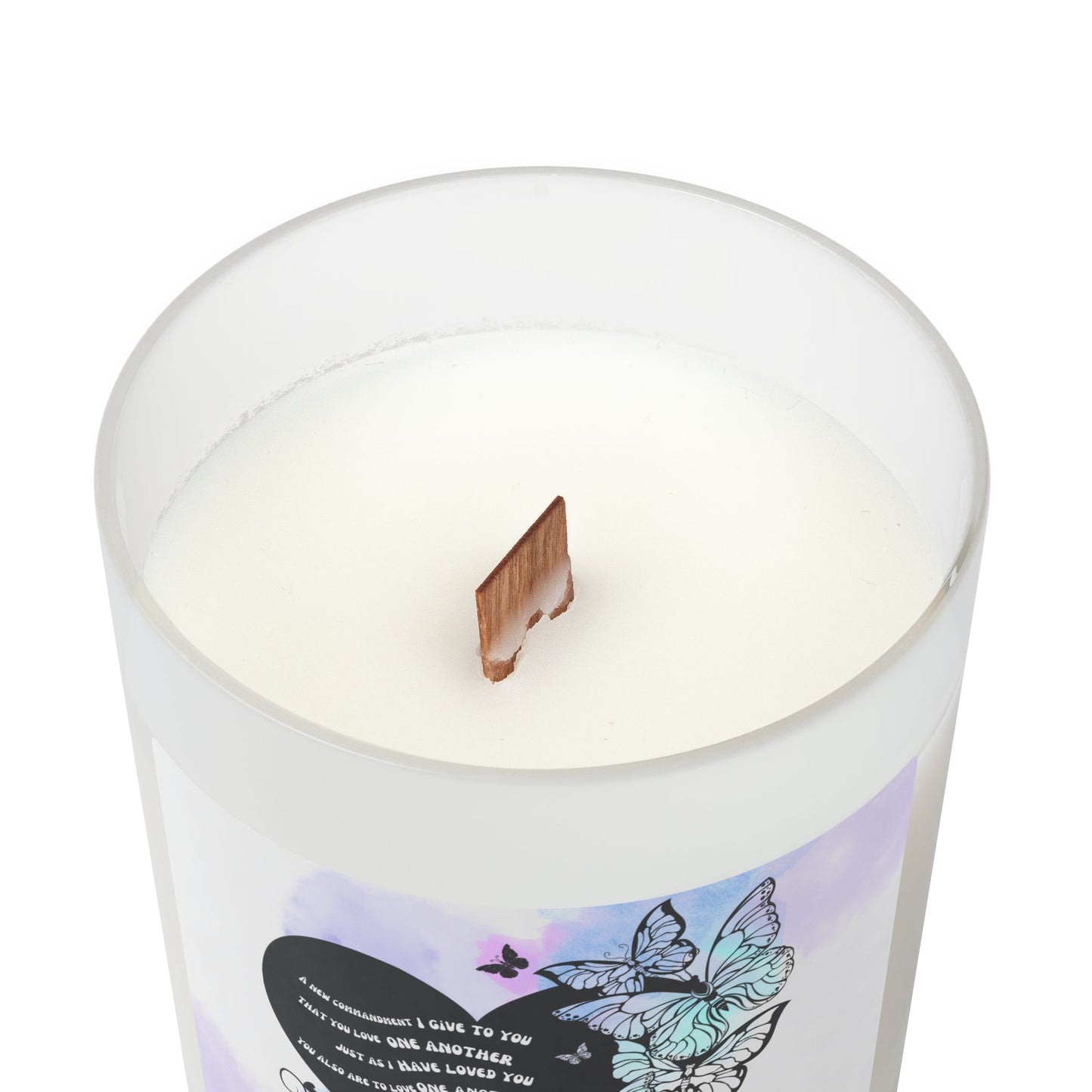 Love One Another Frosted Glass Candle, 11oz