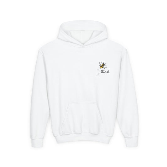 Bee Kind Youth Hooded Sweatshirt - Cozy & Inspiring Gift for Kids