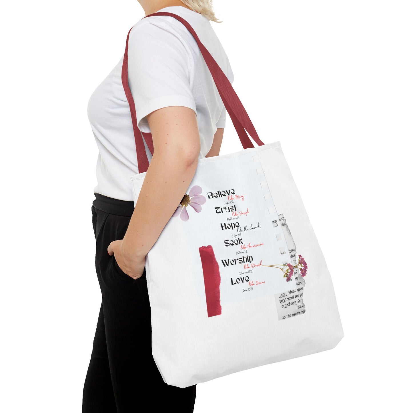 Believe Like Mary Tote Bag