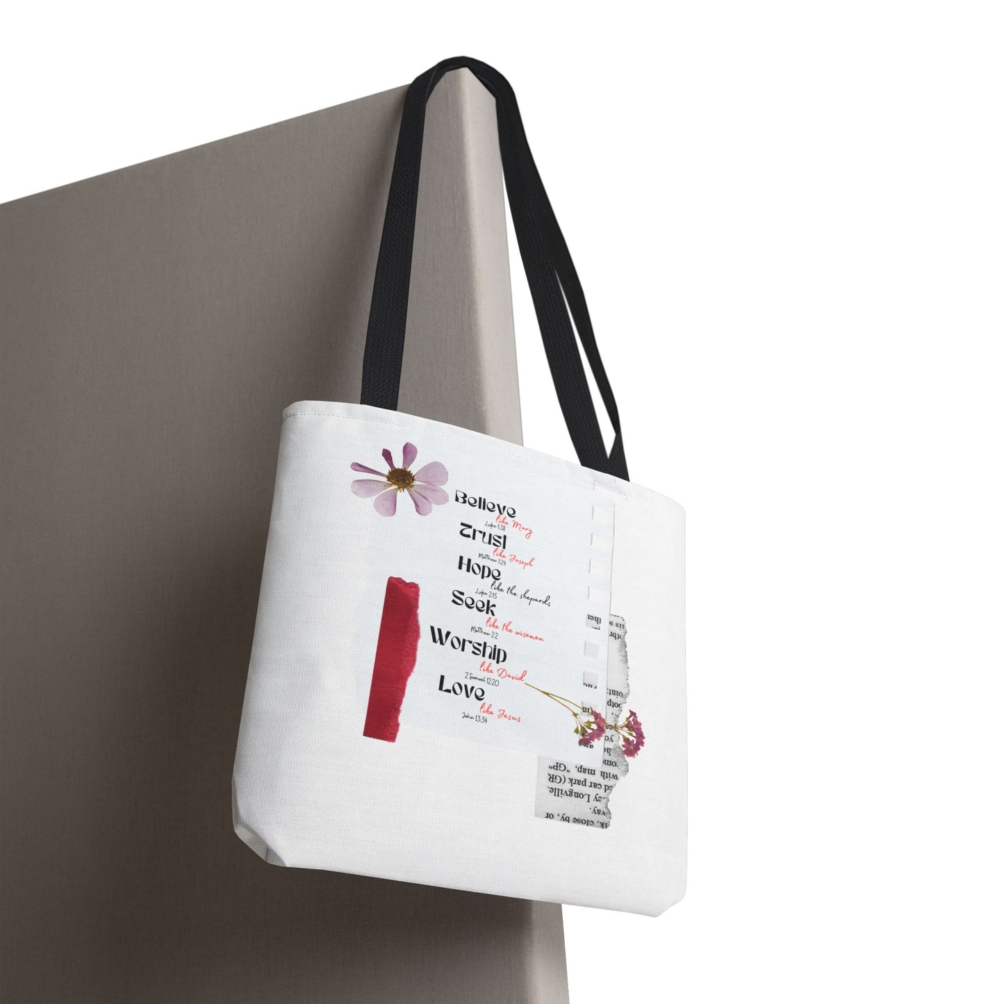 Believe Like Mary Tote Bag