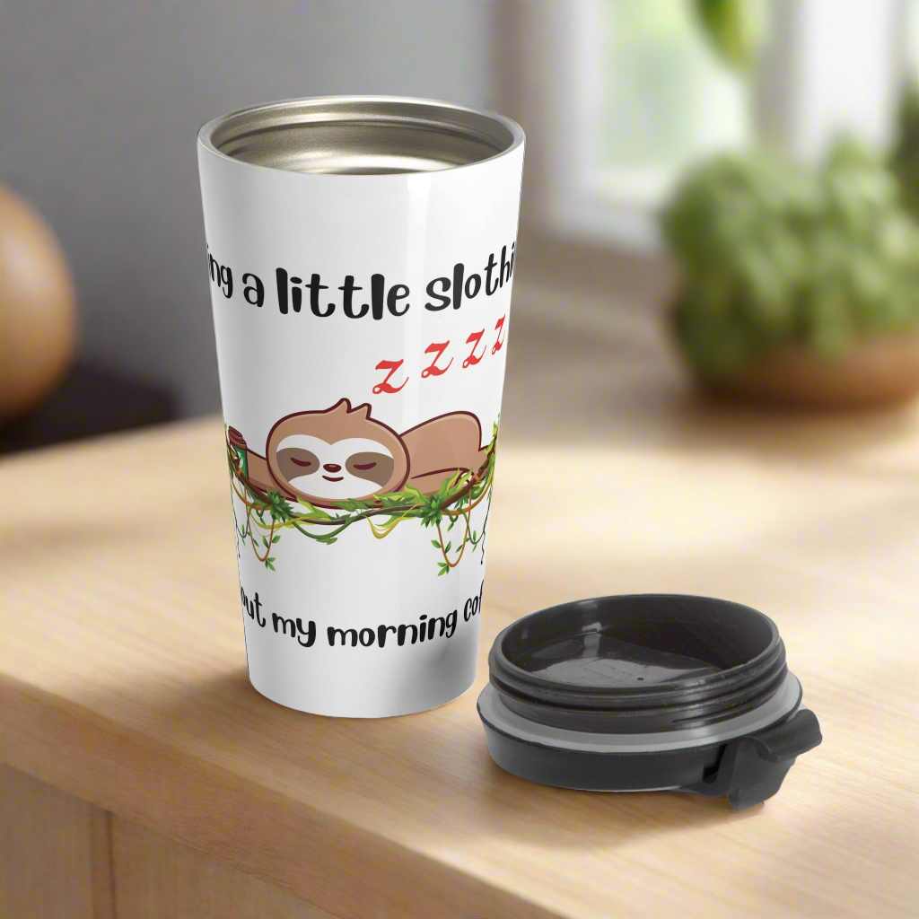 Feeling Slothie Stainless Steel Travel Mug